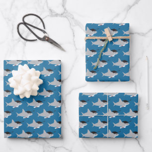 Hoja De Papel De Regalo Graduación divertida de tiburón