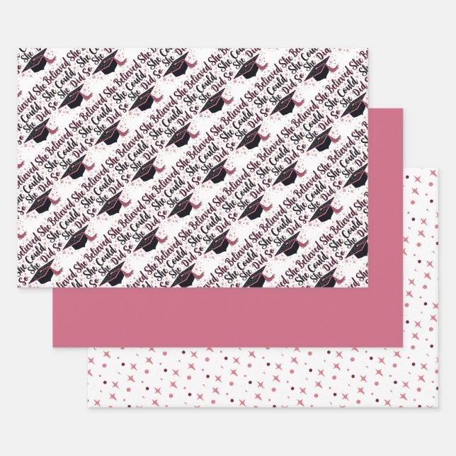 Hoja De Papel De Regalo Graduación inspiradora (Set)