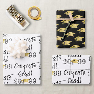 Hoja De Papel De Regalo Graduación Letra a Mano FELICIDADES GRADUADO