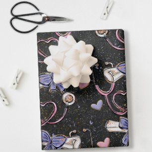 Hoja De Papel De Regalo Graduación médica de Stethoscope