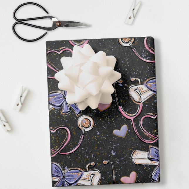 Hoja De Papel De Regalo Graduación médica de Stethoscope (Subido por el creador)