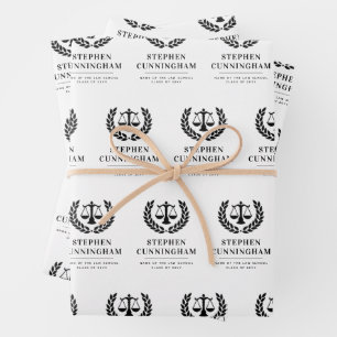 Hoja De Papel De Regalo Graduación personalizada en la Facultad de Derecho