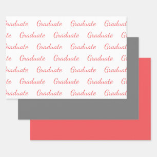 Hoja De Papel De Regalo Graduación Simple Moderno Grado