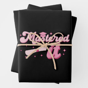 Hoja De Papel De Regalo Graduado con Máster Licenciado MBA Graduación