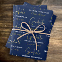 Graduado Grad Oro Caligrafía Script Moderno