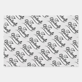 Hoja De Papel De Regalo Graduation Wrapping Paper Set – Script “Graduate” 