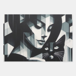 Hoja De Papel De Regalo Graffiti Cat Lady