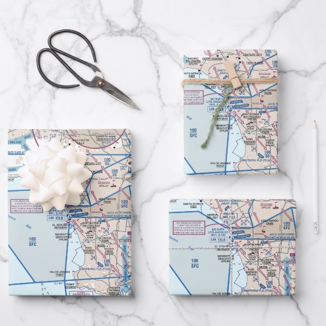 Hoja De Papel De Regalo Gráfico de aviación (Anverso)
