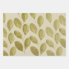 Hoja De Papel De Regalo Gran acuarela verde