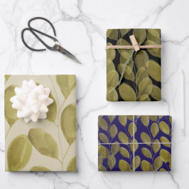 Hoja De Papel De Regalo Gran acuarela verde