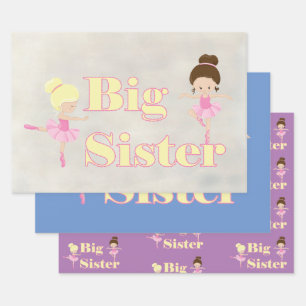 Hoja De Papel De Regalo Gran Hermana Ballerina Hermana
