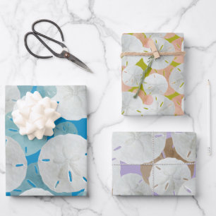 Hoja De Papel De Regalo Grandes dólares de arena con estampado plano