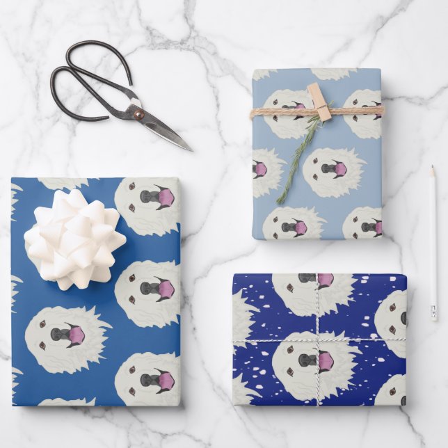 Hoja De Papel De Regalo Grandes Navidades de Pirineos (Anverso)