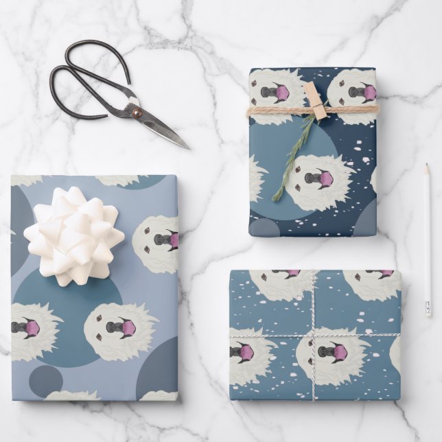 Hoja De Papel De Regalo Grandes Pirineos (Anverso)