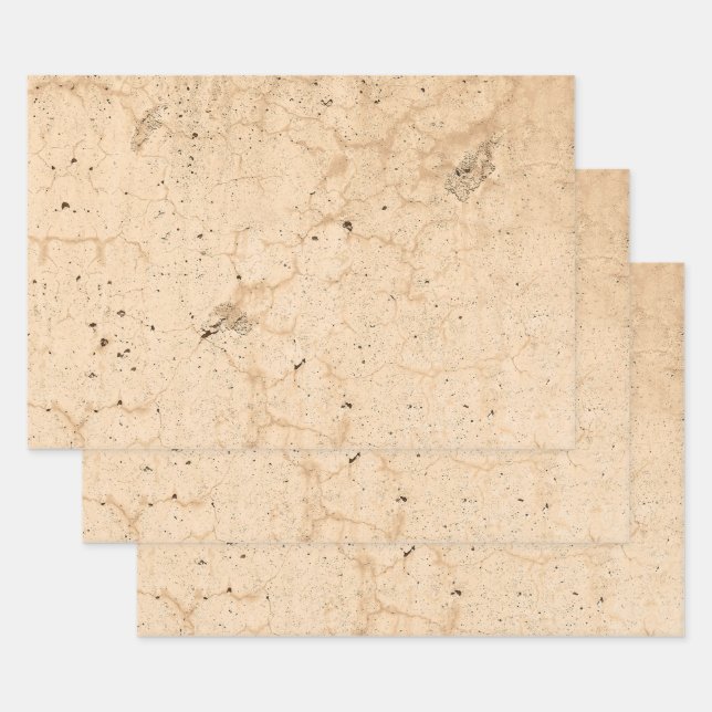 Hoja De Papel De Regalo Granja de campo antigua beige (Set)