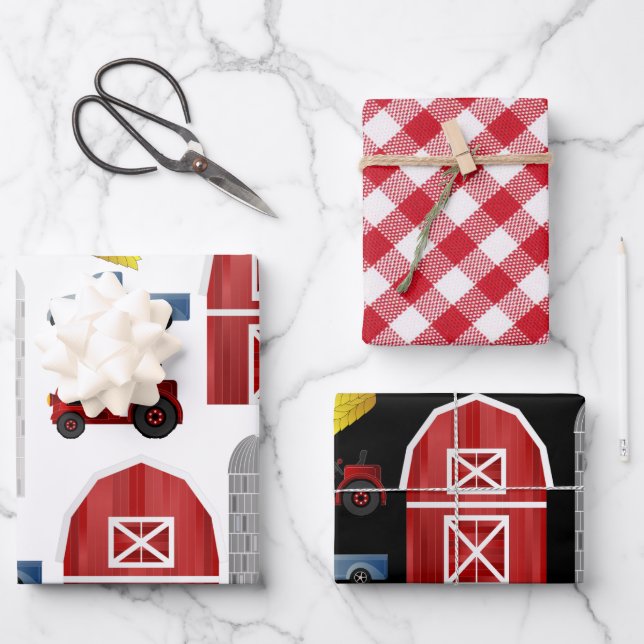 Hoja De Papel De Regalo Granja de campo divertida (Anverso)