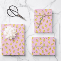 Hoja De Papel De Regalo Granja de pollitos animales patrón kawaii lindo ro