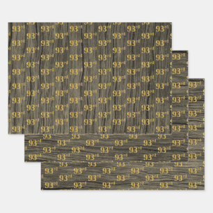 Hoja De Papel De Regalo Grano de madera de imitación rústico, elegante Fau