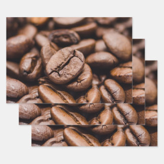 Hoja De Papel De Regalo Granos de café