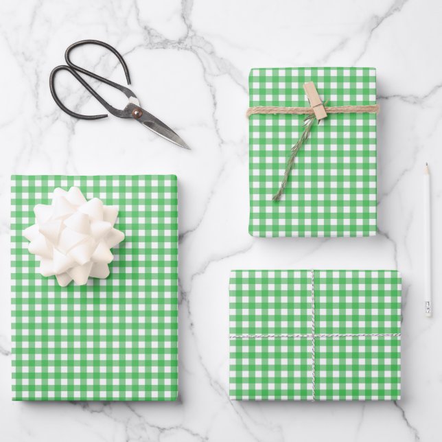 Hoja De Papel De Regalo Grasa Verde Sencilla Placa (Anverso)