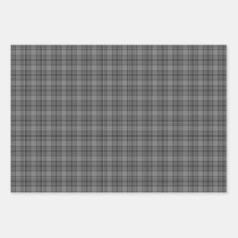Hoja De Papel De Regalo Gray Plaid Tartan