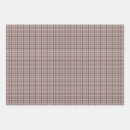 Hoja De Papel De Regalo Gray Rose Plaid Classic Pattern