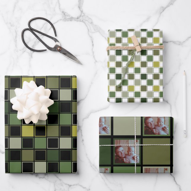 Hoja De Papel De Regalo Green del ejército militar - Imagen de Personaliza (Anverso)