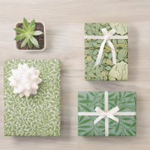 Green Leaks Vintage Morris Patterns Oak Willow