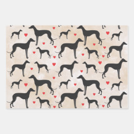 Hoja De Papel De Regalo Greyhound Love