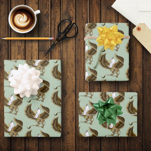 Hoja De Papel De Regalo Griffin Fantasy Griffin Mythology (Subido por el creador)