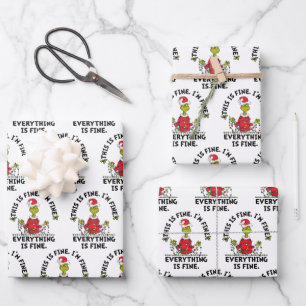 Hoja De Papel De Regalo Grinch   Todo está bien