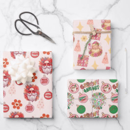 Hoja De Papel De Regalo Groovy and Bright Santa