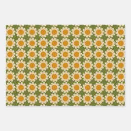 Hoja De Papel De Regalo Groovy Daisy Spring
