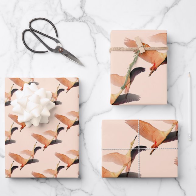 Hoja De Papel De Regalo Grúas japonesas (Anverso)