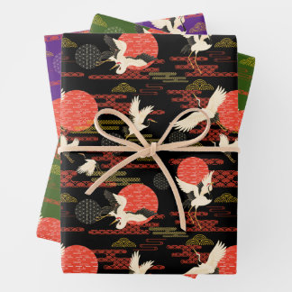 Hoja De Papel De Regalo Grullas japonesas