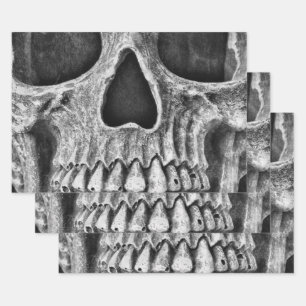 Hoja De Papel De Regalo Grunge blanco y negro gótico Guay