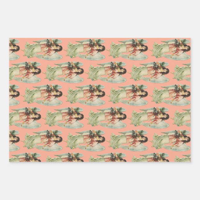 Hoja De Papel De Regalo Guardian Angel Divine Watchfulness & Grace Art (Anverso)