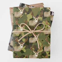 Hoja De Papel De Regalo Guay Mule Deer Buck Camo Pescadores Hombres
