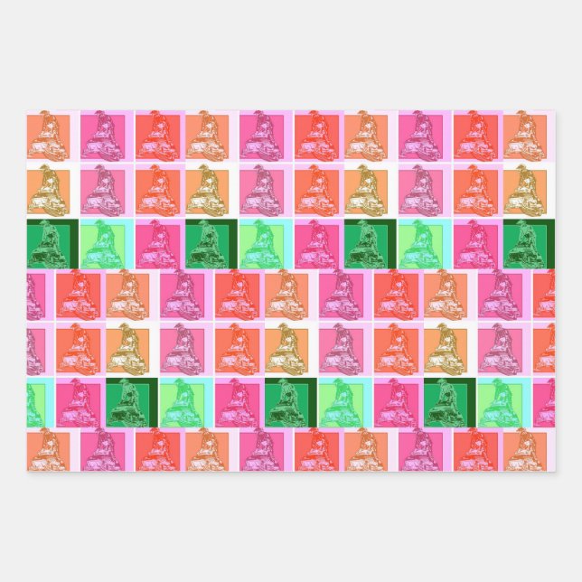 Hoja De Papel De Regalo Guay Pop Art Snowmobile (Anverso)