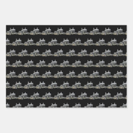 Hoja De Papel De Regalo Guay Semi Transport Truck cumpleaños o vacaciones