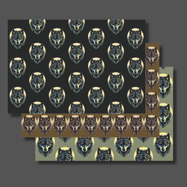 Hoja De Papel De Regalo Guerrero de la cara de lobo fenrir regalo nórdico  (Subido por el creador)
