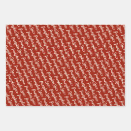 Hoja De Papel De Regalo Guión blanco de las especias de calabaza Feliz Día