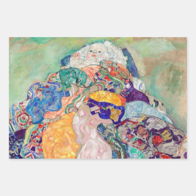 Hoja De Papel De Regalo Gustav Klimt - Bebé / Cuna (Anverso)