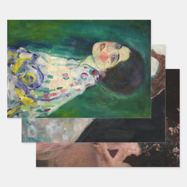 Hoja De Papel De Regalo Gustav Klimt Collection, Decoupage (Set)