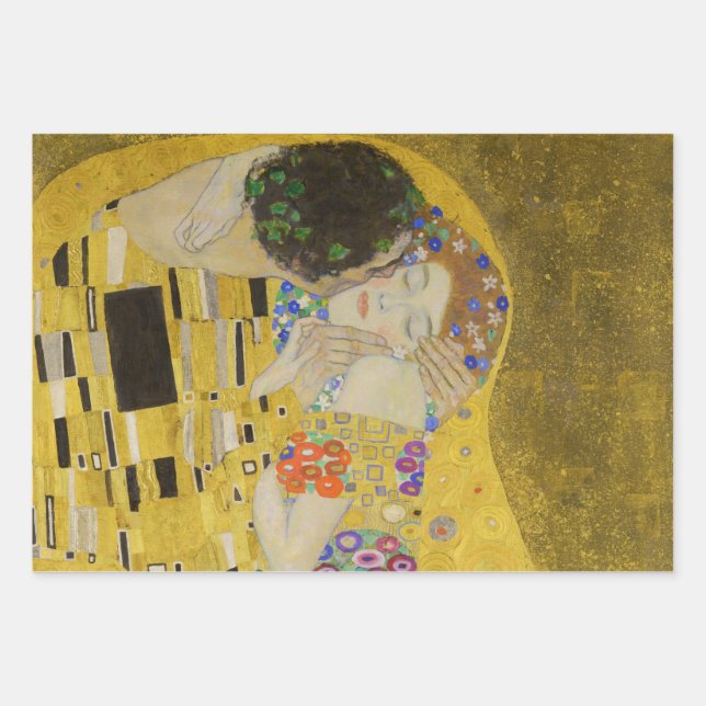 Hoja De Papel De Regalo Gustav Klimt - El beso (Anverso)