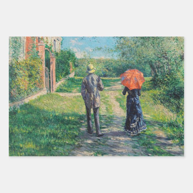 Hoja De Papel De Regalo Gustave Caillebotte - El Camino Alto (Anverso)
