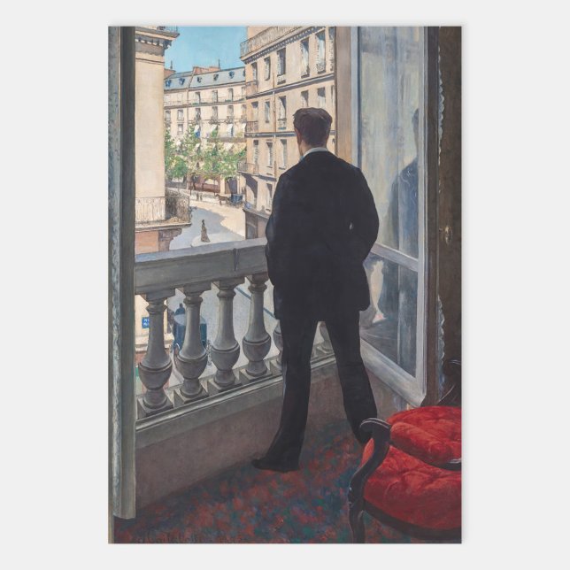 Hoja De Papel De Regalo Gustave Caillebotte - Hombre en la ventana (Subido por el creador)