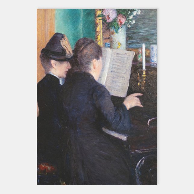 Hoja De Papel De Regalo Gustave Caillebotte - La lección del piano (Subido por el creador)