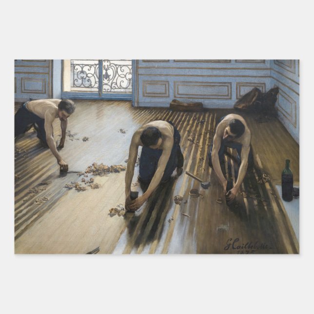 Hoja De Papel De Regalo Gustave Caillebotte - Los rascacielos del piso (Anverso)