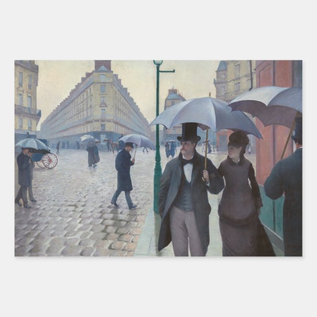 Hoja De Papel De Regalo Gustave Caillebotte - Paris Street; Rainy Day (Anverso)